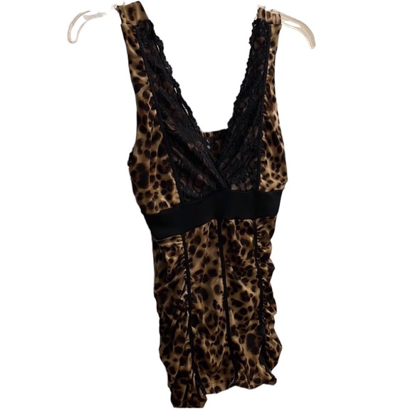 XOXO Dressy Leopard Dressy Tank - Picture 2 of 4